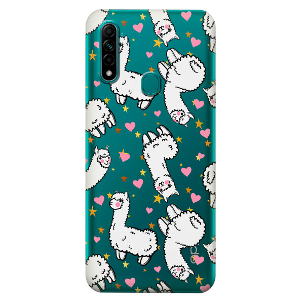 

Прозрачный силиконовый чехол iSwag для OPPO A31 с рисунком - Ламы (KS3022)