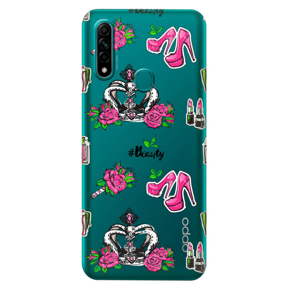 

Прозрачный силиконовый чехол iSwag для OPPO A31 с рисунком - Женский дизайн (KS3030)