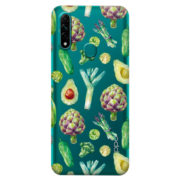 

Прозрачный силиконовый чехол iSwag для OPPO A31 с рисунком - Полезная еда (KS3036)