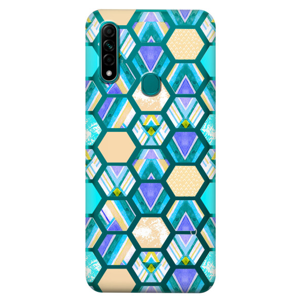 

Прозрачный силиконовый чехол iSwag для OPPO A31 с рисунком - Ромбы (KS3049)