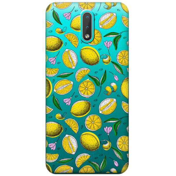 

Прозрачный силиконовый чехол iSwag для Nokia 2.3 с рисунком - Лимоны (KS3374)