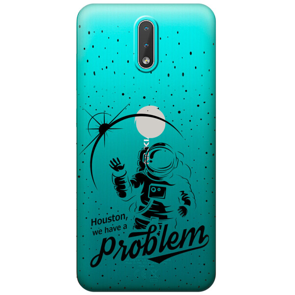 

Прозрачный силиконовый чехол iSwag для Nokia 2.3 с рисунком - Космонавт с проблемой (KS3406)