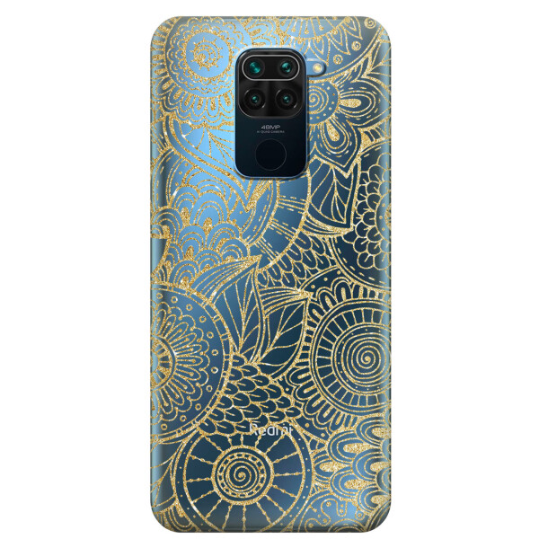 

Прозрачный силиконовый чехол iSwag для Xiaomi Redmi 10X с рисунком - Золотая мандала (KS3582)