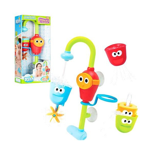 Акція на Замечательный набор Игрушка для ванной ";Забавный кран"; с 3 формочками, высота игрушки 36 см. арт. 40116 від Allo UA