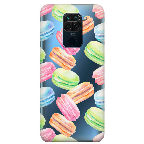 

Прозрачный силиконовый чехол iSwag для Xiaomi Redmi 10X с рисунком - Французские печенья (KS3607)