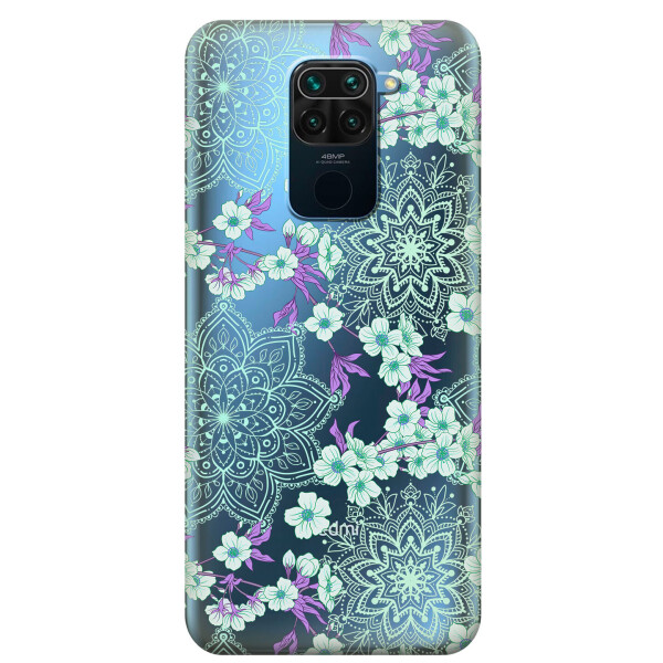 

Прозрачный силиконовый чехол iSwag для Xiaomi Redmi 10X с рисунком - Цветочная мандала (KS3612)