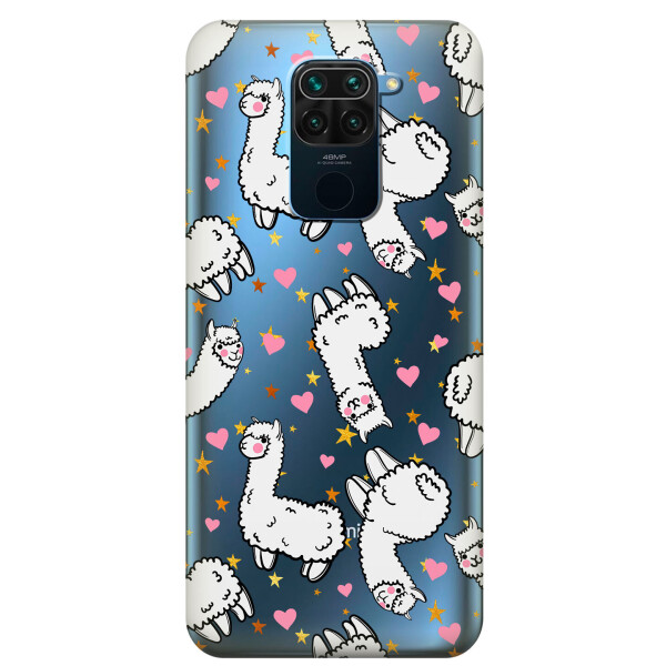 

Прозрачный силиконовый чехол iSwag для Xiaomi Redmi 10X с рисунком - Ламы (KS3622)