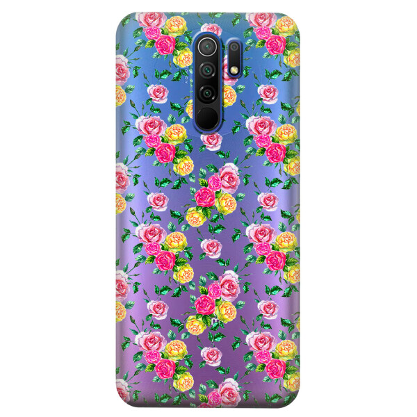 

Прозрачный силиконовый чехол iSwag для Xiaomi Redmi 9 с рисунком - Розы (KS3651)