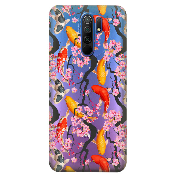 

Прозрачный силиконовый чехол iSwag для Xiaomi Redmi 9 с рисунком - Японские рыбы (KS3653)