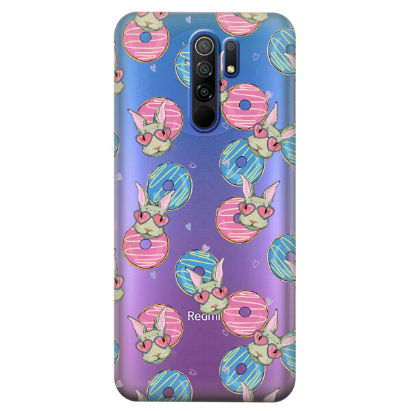 

Прозрачный силиконовый чехол iSwag для Xiaomi Redmi 9 с рисунком - Зайчики (KS3655)