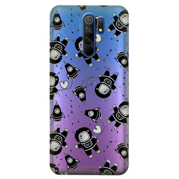 

Прозрачный силиконовый чехол iSwag для Xiaomi Redmi 9 с рисунком - Космонавты (KS3669)