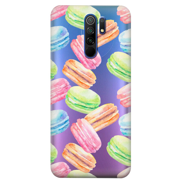 

Прозрачный силиконовый чехол iSwag для Xiaomi Redmi 9 с рисунком - Французские печенья (KS3682)