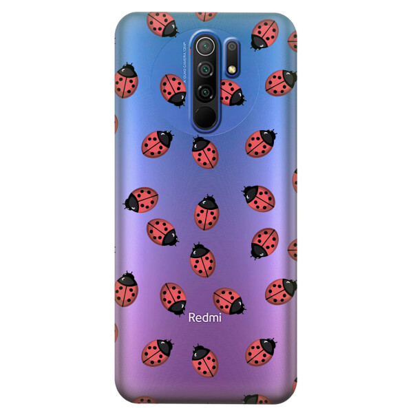 

Прозрачный силиконовый чехол iSwag для Xiaomi Redmi 9 с рисунком - Божьи коровки (KS3683)