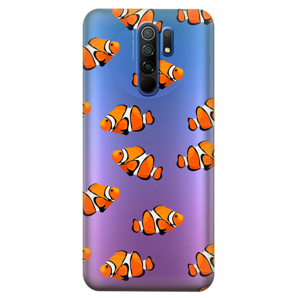 

Прозрачный силиконовый чехол iSwag для Xiaomi Redmi 9 с рисунком - Рыбки (KS3691)