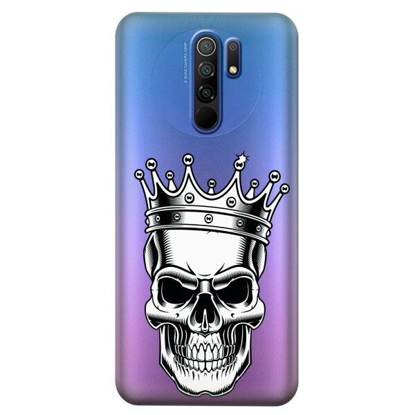 

Прозрачный силиконовый чехол iSwag для Xiaomi Redmi 9 с рисунком - Царский череп (KS3715)