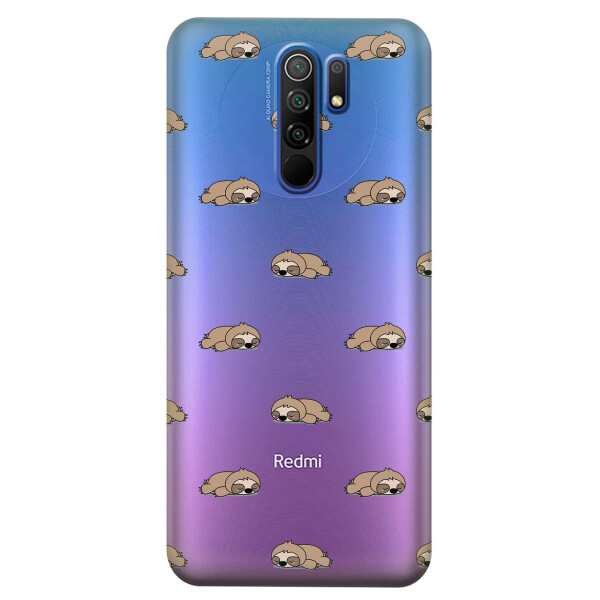 

Прозрачный силиконовый чехол iSwag для Xiaomi Redmi 9 с рисунком - Спящие ленивцы (KS3716)