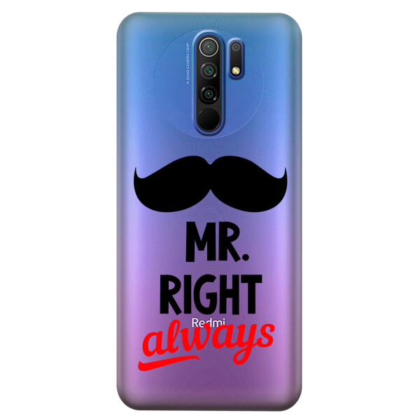

Прозрачный силиконовый чехол iSwag для Xiaomi Redmi 9 с рисунком - Mr Right (KS3720)