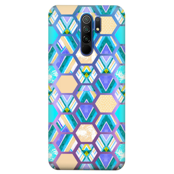 

Прозрачный силиконовый чехол iSwag для Xiaomi Redmi 9 с рисунком - Ромбы (KS3724)