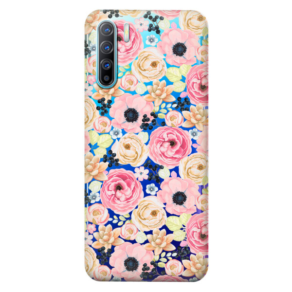 

Прозрачный силиконовый чехол iSwag для OPPO Reno 3 с рисунком - Цветочный букет (KS3731)