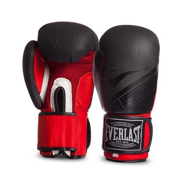 

Перчатки боксерские Everlast MA-0704 12oz Черно-красный (37429430)