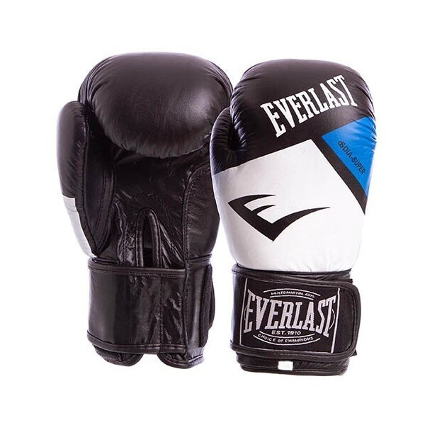

Перчатки боксерские Everlast MA-6748 10oz Черно-бело-синий (37429431)