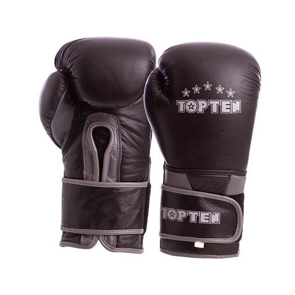 

Перчатки боксерские Top Ten MA-6756 12oz Черно-серый (37429416)