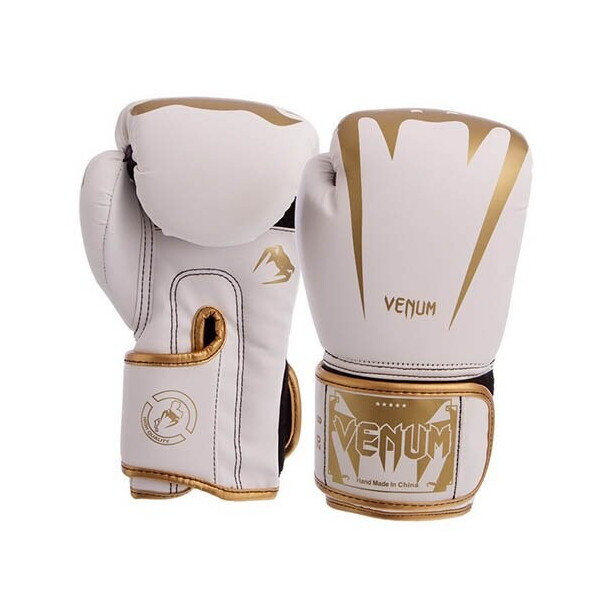 

Перчатки боксерские Venum BO-8349 8oz Бело-золотой (37429452)