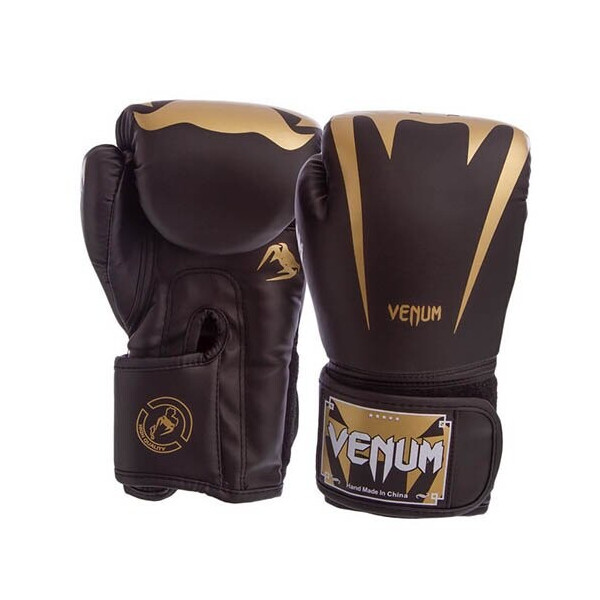 

Перчатки боксерские Venum BO-8349 10oz Черно-золотой (37429452)