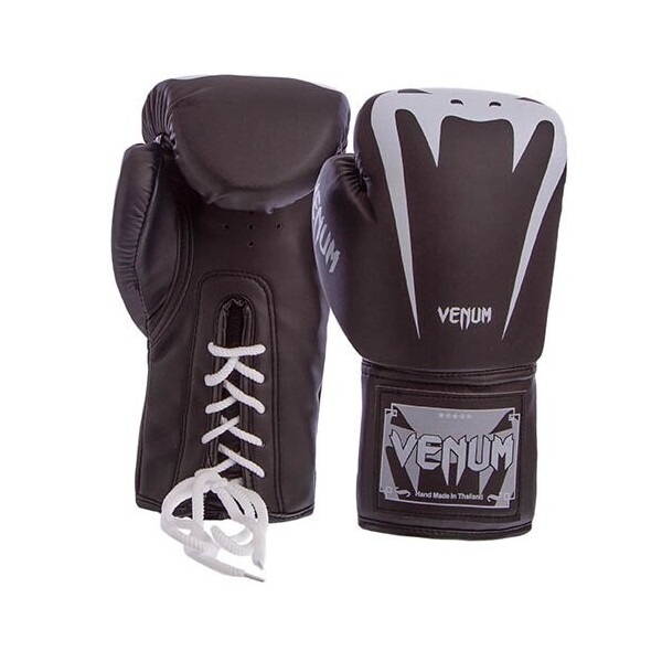 

Перчатки боксерские Venum BO-8349 12oz Черно-белый (37429452)