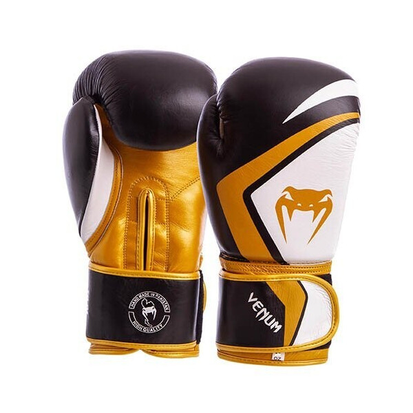 

Перчатки боксерские Venum Contender 2.0 VL-8202 10oz Черно-золотой (37429389)