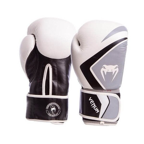 

Перчатки боксерские Venum Contender 2.0 VL-8202 14oz Бело-серый (37429389)