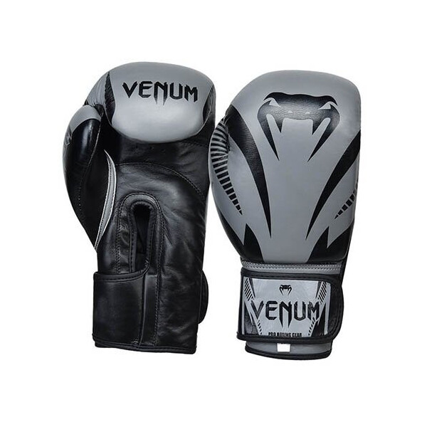 

Перчатки боксерские Venum Impact Classic VL-8316 12oz Серо-черный (37429386)