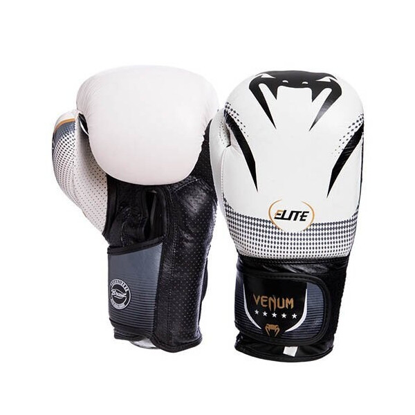 

Перчатки боксерские Venum New Elite VL-2042 14oz Белый (37429385)