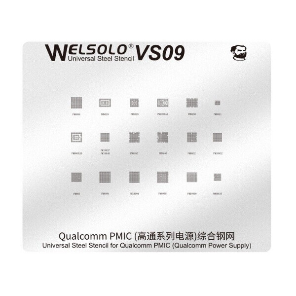 

Трафарет BGA Mechanic VS09 универсальный для Qualcomm PMIC (PM8084, PM8028, PM8952)