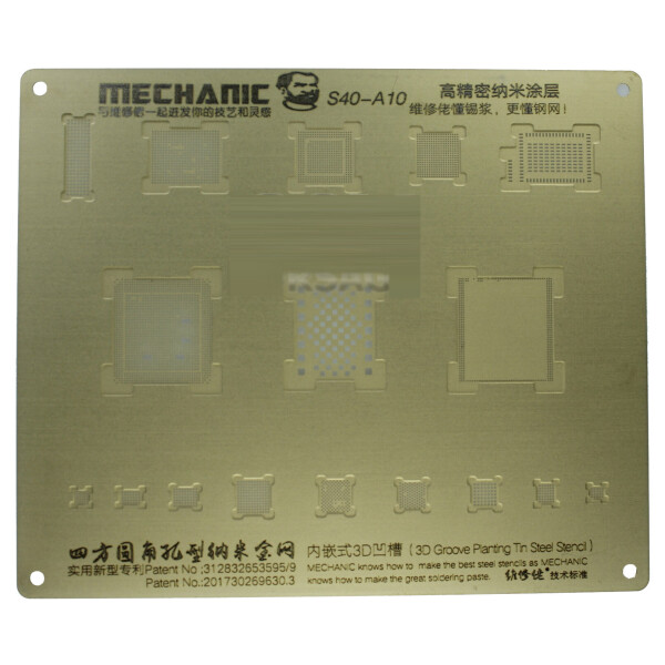 

Набор инструментов 3D BGA-трафарет Mechanic A10 для iPhone 7, iPhone 7 Plus