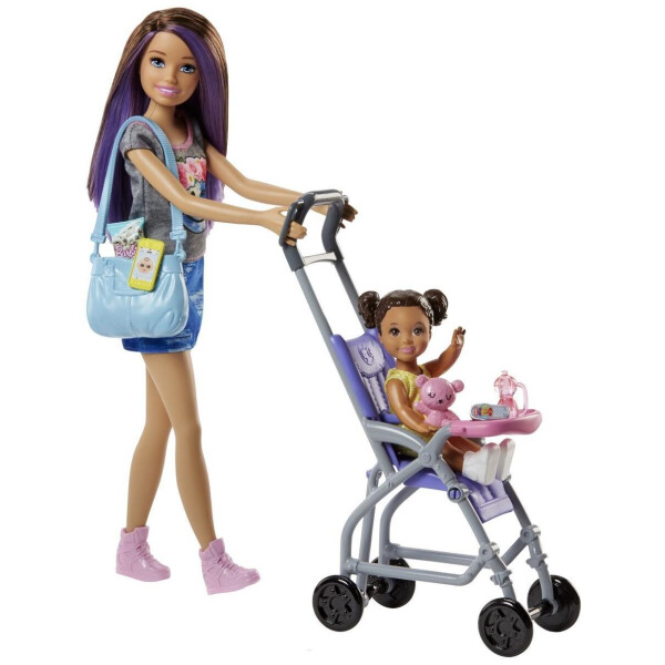 

Сестра Barbie Skipper няня и малышка с коляской Mattel fhy97 FJB00