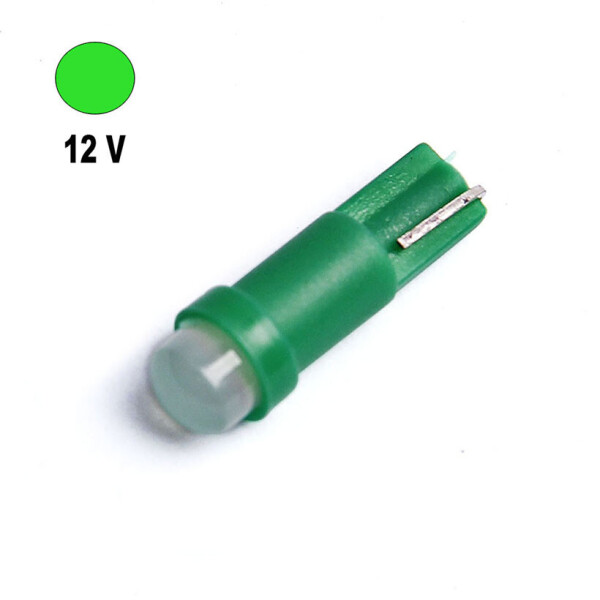 

Автолампа Terra T5 W2x4.6d COB, зеленый, 12V, 1W
