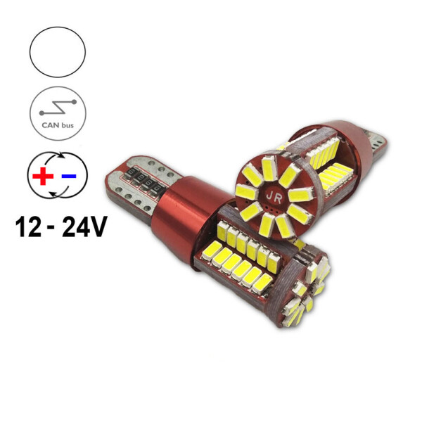 

Автолампа Terra T10 / W5W, цоколь W2.1x9.5d, 3014x57smd, обманка,12-24V