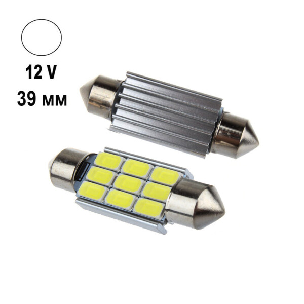 

Автолампа Terra Festoon, цоколь SV8.5-8, 5630x9smd, 39мм, белый, 12V