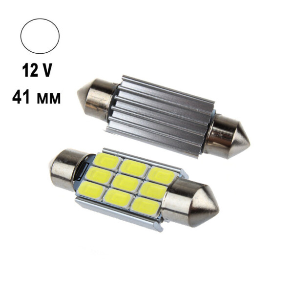 

Автолампа Terra Festoon, цоколь SV8.5-8, 5630x9smd, 41мм, белый, 12V