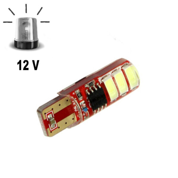 

Автолампа Terra T10 / W5W, цоколь W2.1x9.5d, 5730х6smd, белый, мигающая, 12V