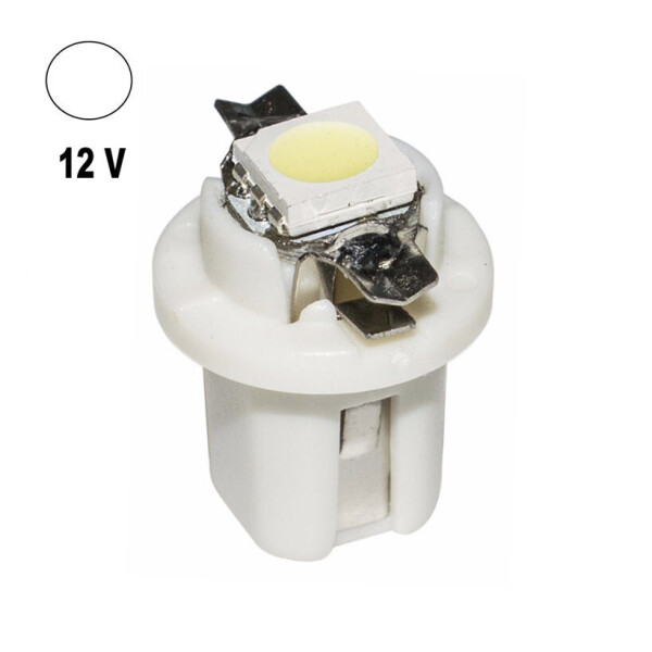 

Автолампа Terra T5 B8.5D, макс.диаметр 12мм, 3528х1smd, белая, 12В