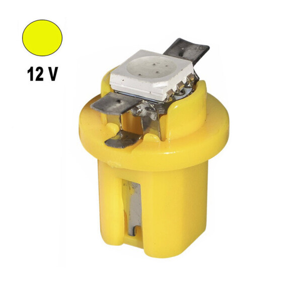 

Автолампа Terra T5 B8.5D, макс.диаметр 12мм, 3528х1smd, желтая, 12В