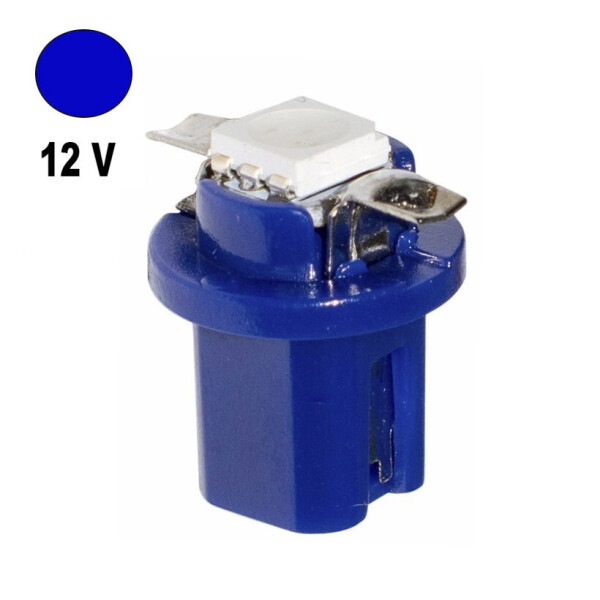 

Автолампа Terra T5 B8.5D, макс.диаметр 12мм, 3528х1smd, синяя, 12В