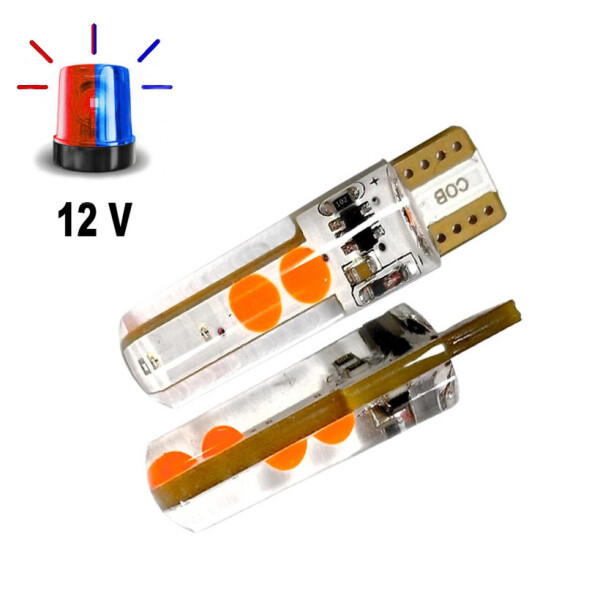 

Автолампа Terra T10 / W5W, цоколь W2.1x9.5d, COBх8smd, красно-синий, мигающая, 12V