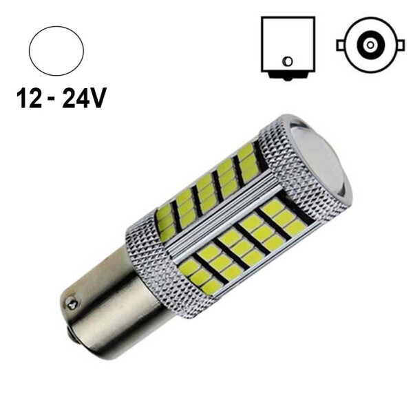 

Автолампа Terra P21W / 1156, цоколь BA15s, 2835x66smd, линза, белый, 12-24V