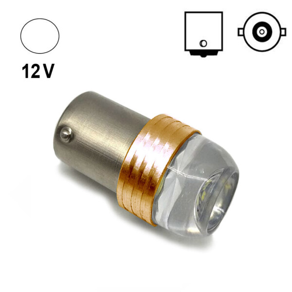 

Автолампа Terra P21W / 1156, цоколь BA15s, 3030x1smd, линза, белый, 12V