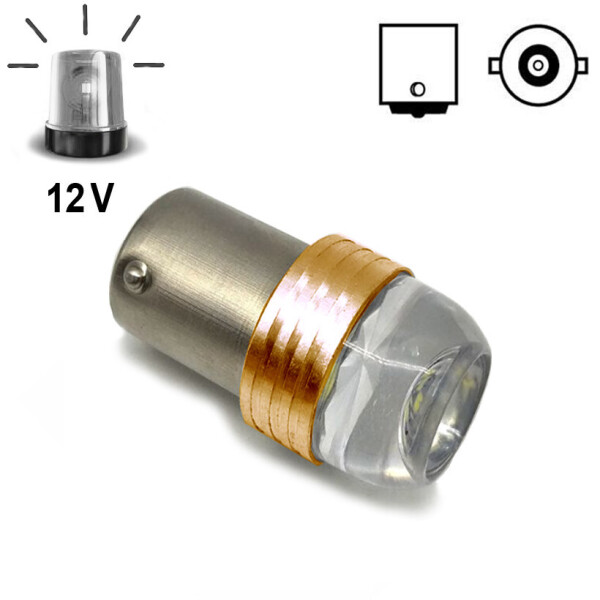 

Автолампа Terra P21W / 1156, цоколь BA15s, 3030x1smd, линза, белый, стробоскоп, 12V