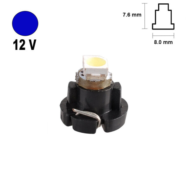 

Автолампа Terra T3 B8.0-12, размер 8ммx7мм, 3528х1smd, синяя, 12В