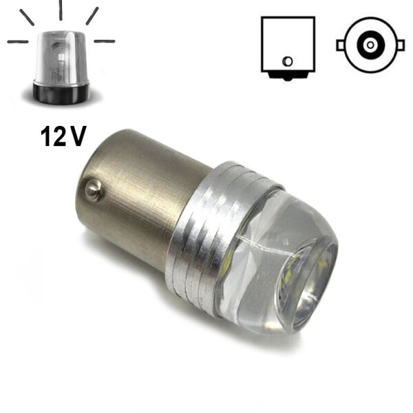 

Автолампа Terra P21W / 1156, цоколь BA15s, 3030x3smd, линза, белый, стробоскоп, 12V